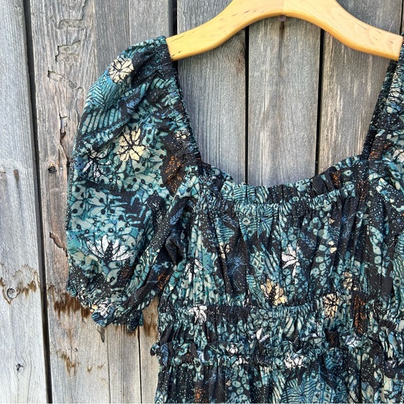 New Ulla Johnson Iliana Floral Print Midi Dress Cotton Rainforest 2 - Picture 12 of 16